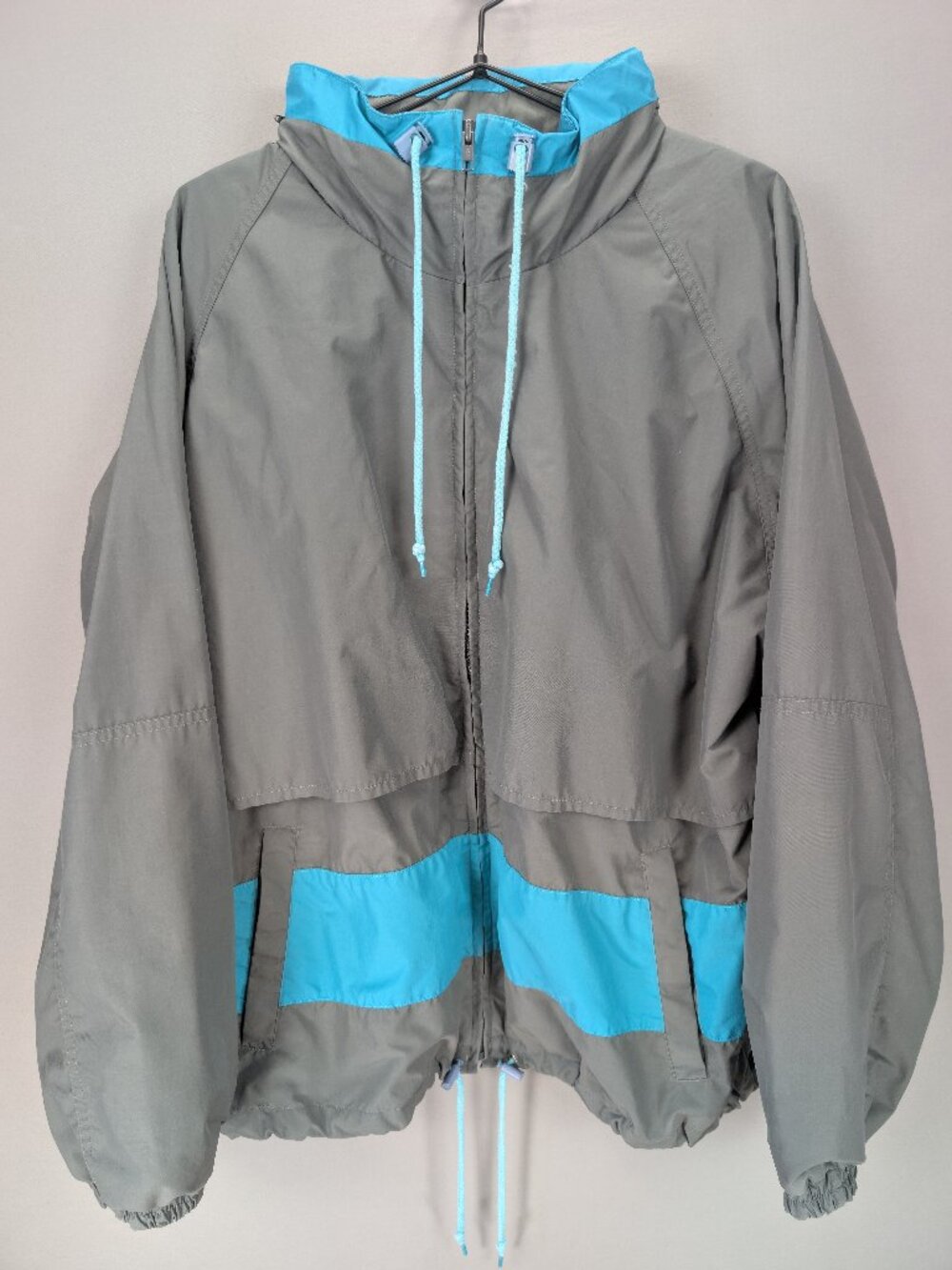 Eddie Bauer Vintage Colourblock Turquoise Outdoor Anorak Jacket -‎ XL